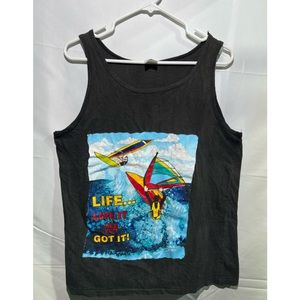 Vintage Life Live It Like You Got It Que USA Made Single Stitch Tee Size M.